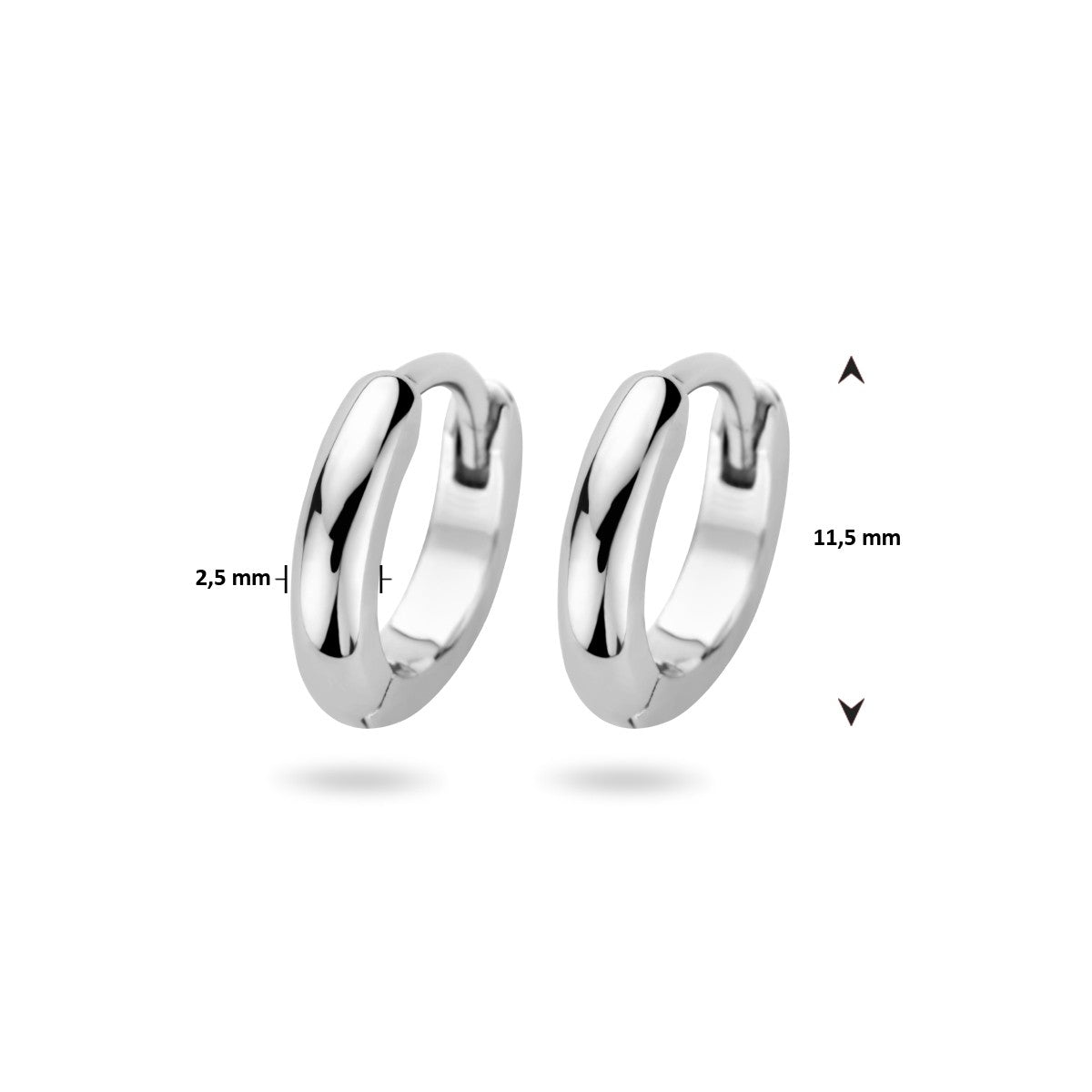 Zilver Gerhodineerd Klapoorringen 1335481 - PansiteNederland.nl