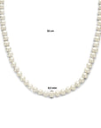 Zilver Gerhodineerd Collier Parels 8,5 mm 1335591 - PansiteNederland.nl