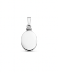 zilver gerhodineerd medaillon ovaal poli/mat 30 mm 1340460 - PansiteNederland.nl