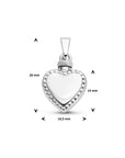 zilver gerhodineerd urnhanger hart bolletjes 1335602 - PansiteNederland.nl