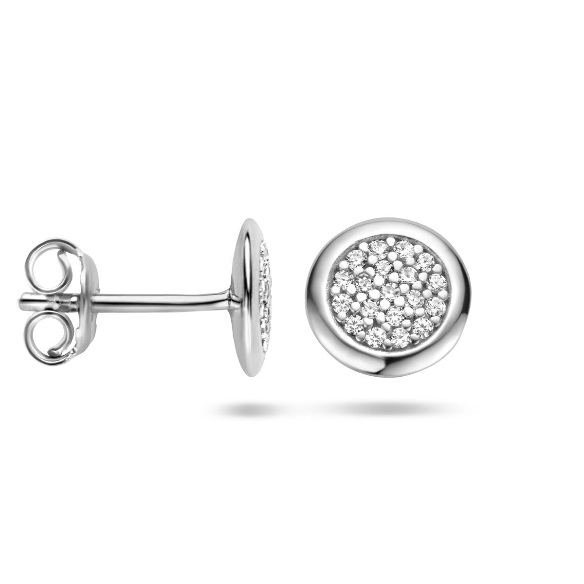 Zilver Gerhodineerd Oorknoppen Zirkonia 1335621 - PansiteNederland.nl