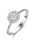 Gerhodineerd Zilver Ring Met Zirkonia Halo 1335629 - PansiteNederland.nl