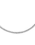 zilver gerhodineerd combi-collier koord en paperclip 5,0 mm 41 + 4 cm 1335645