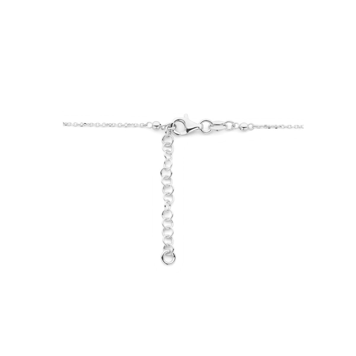 zilver gerhodineerd collier bolletjes gediamanteerd 3,0 mm 40 + 4 cm 1335671 - PansiteNederland.nl
