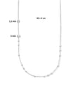 zilver gerhodineerd collier bolletjes gediamanteerd 3,0 mm 40 + 4 cm 1335671 - PansiteNederland.nl