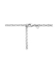 zilver gerhodineerd collier anker 4,0 mm 40 + 4 cm 1335674