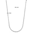 zilver gerhodineerd collier anker 4,0 mm 40 + 4 cm 1335674
