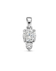 zilver gerhodineerd hanger zirkonia 1335679 - PansiteNederland.nl