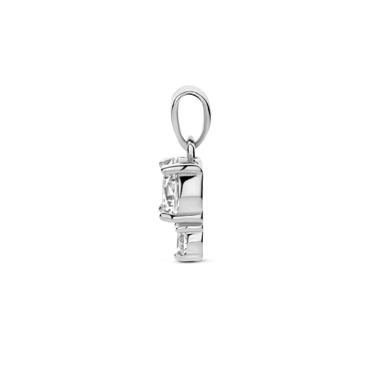 zilver gerhodineerd hanger zirkonia 1335679 - PansiteNederland.nl