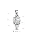zilver gerhodineerd hanger zirkonia 1335679 - PansiteNederland.nl