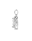 zilver gerhodineerd hanger hart zirkonia halo 1335736