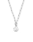zilver gerhodineerd collier klaver 40 + 5 cm 1335801