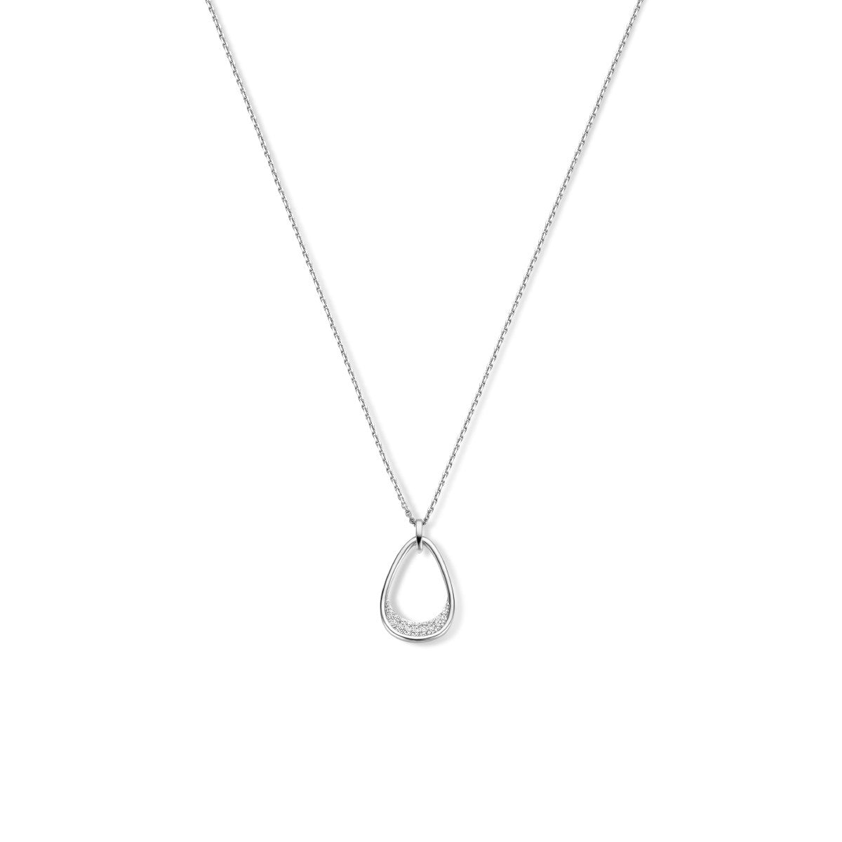 zilver gerhodineerd hanger druppel zirkonia 1335822 - PansiteNederland.nl