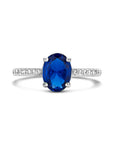 Gerhodineerd Zilver Ring Blauw En Wit Met Zirkonia 1335855 - PansiteNederland.nl