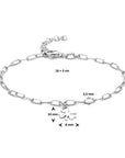 Gerhodineerd Zilveren Klaver Armband 16 + 3 cm - Fijne Schakel 2,5mm - 1335897