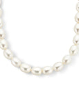zilver gerhodineerd collier parel 9 mm 42 + 4 cm 1335965