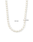 zilver gerhodineerd collier parel 9 mm 42 + 4 cm 1335965