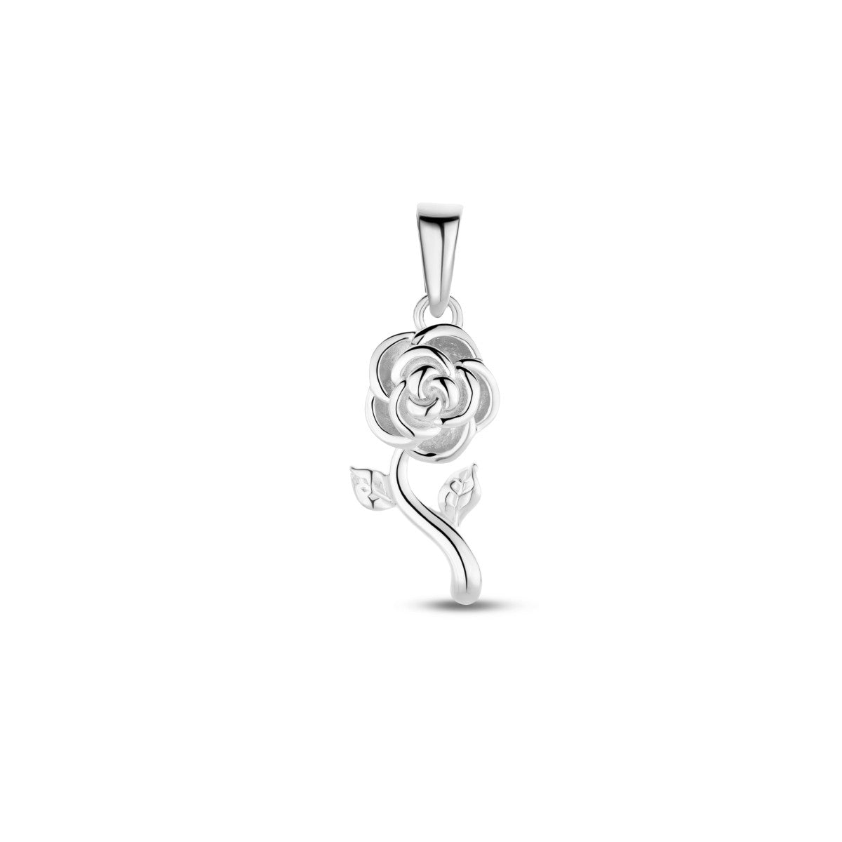 zilver gerhodineerd hanger roos 1335975 - PansiteNederland.nl