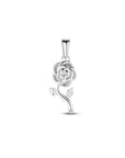 zilver gerhodineerd hanger roos 1335975 - PansiteNederland.nl