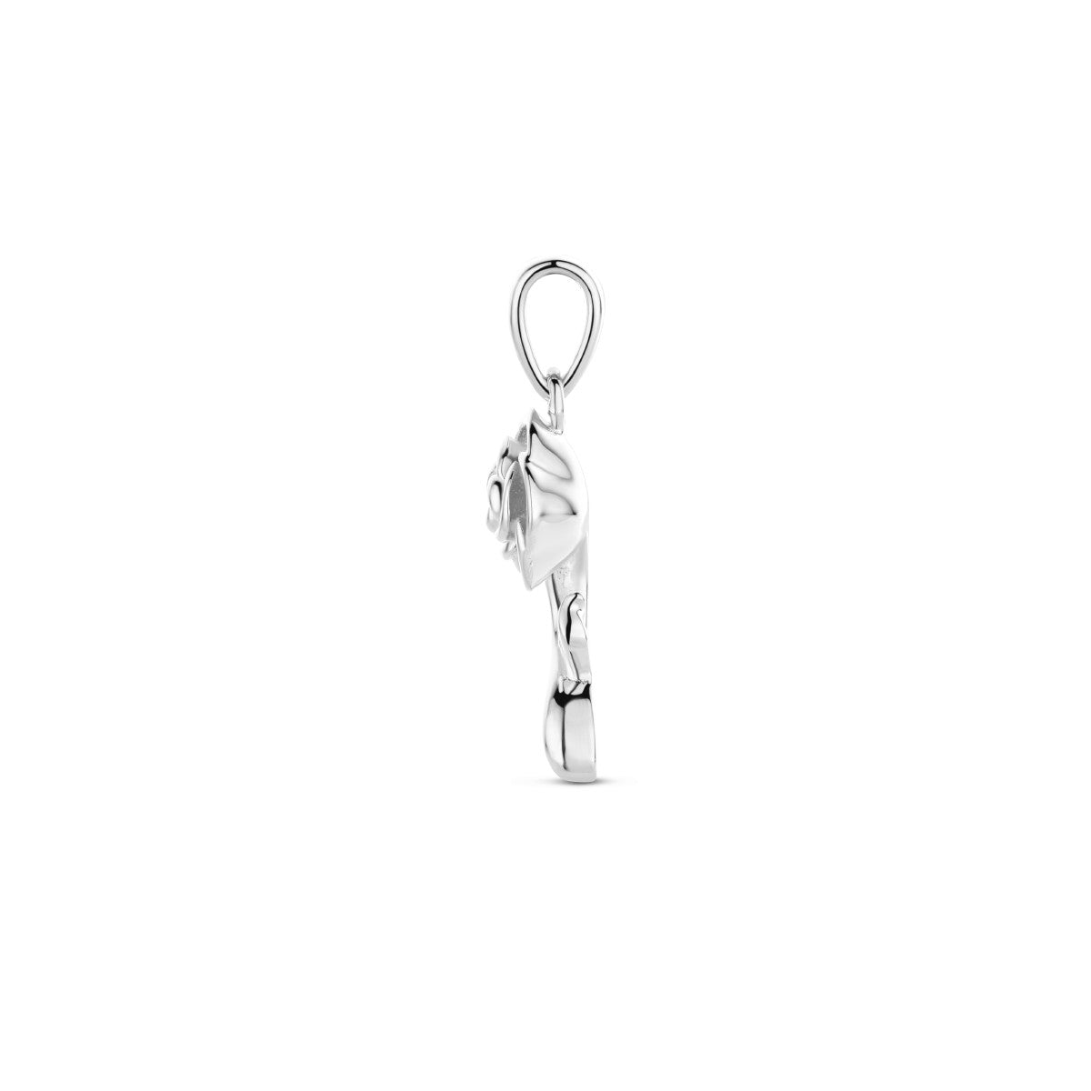 zilver gerhodineerd hanger roos 1335975 - PansiteNederland.nl