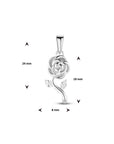 zilver gerhodineerd hanger roos 1335975 - PansiteNederland.nl
