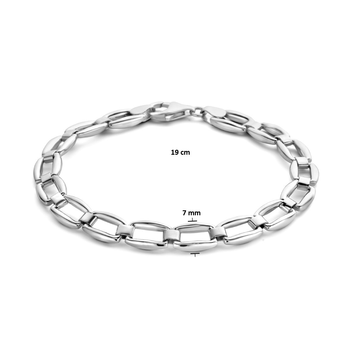 Zilver Gerhodineerd Armband 7,0 Mm 19 Cm 1336005 - PansiteNederland.nl