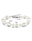 Zilver Gerhodineerd Armband Parels 17 + 3 Cm 1336006 - PansiteNederland.nl