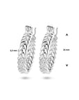 Zilver Gerhodineerd Oorringen Veermotief 1336019 - PansiteNederland.nl