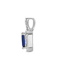 zilver gerhodineerd hanger blauw en wit zirkonia halo 1336034 - PansiteNederland.nl