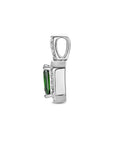 zilver gerhodineerd hanger zirkonia groen en wit halo 1336058 - PansiteNederland.nl