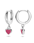 Zilver Gerhodineerd Klapoorringen Hart 1336086 - PansiteNederland.nl