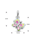 zilver gerhodineerd hanger vlinder 1336087 - PansiteNederland.nl