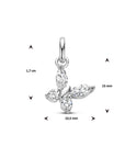 zilver gerhodineerd hanger vlinder zirkonia 1336092 - PansiteNederland.nl