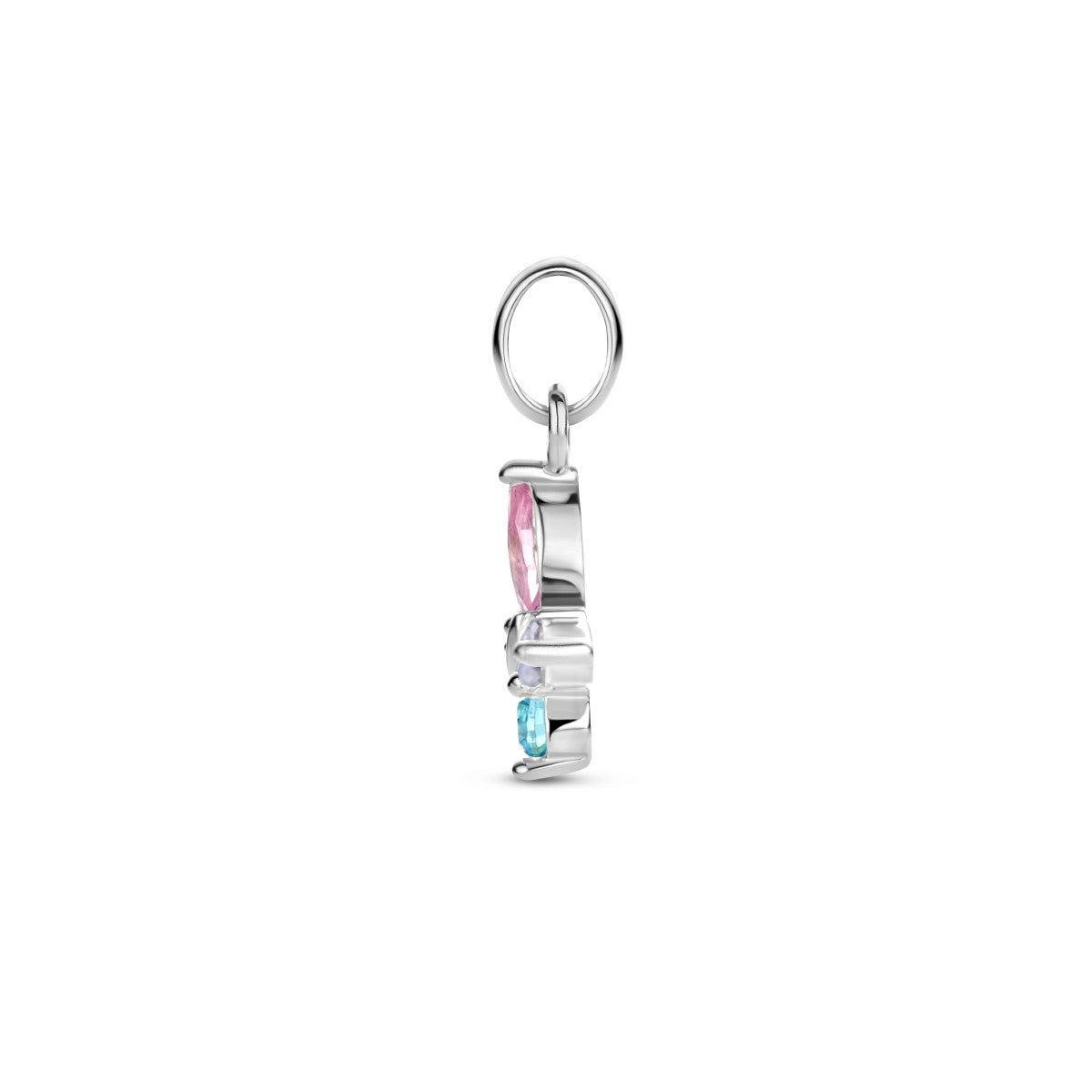 zilver gerhodineerd hanger vlinder meerdere kleuren zirkonia 1336094 - PansiteNederland.nl