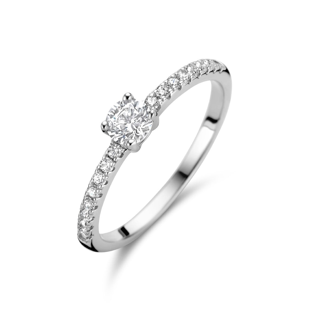 Gerhodineerd Zilver Ring Met Zirkonia 1336121 - PansiteNederland.nl