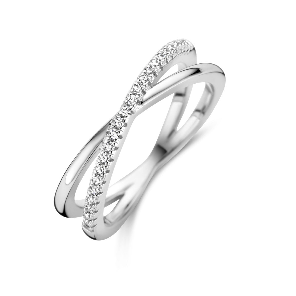 Gerhodineerd Zilver Ring Met Zirkonia 1336142 - PansiteNederland.nl