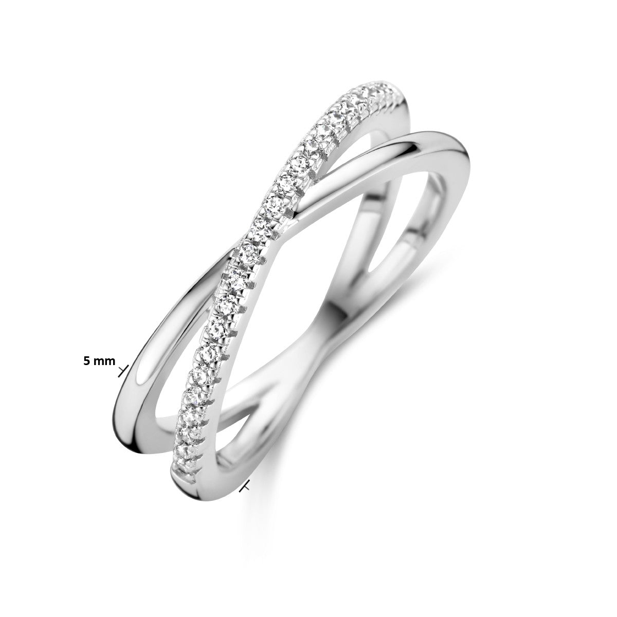 Gerhodineerd Zilver Ring Met Zirkonia 1336142 - PansiteNederland.nl