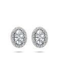 Zilver Gerhodineerd Oorknoppen Zirkonia Halo 1336148 - PansiteNederland.nl