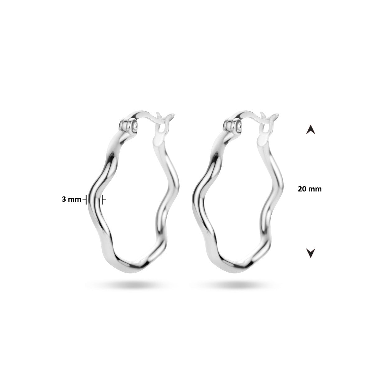 Zilver Gerhodineerd Oorringen 1336176 - PansiteNederland.nl