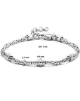 Zilver Gerhodineerd Armband Konings 2,5 Mm En Ringetjes 18 + 3 Cm 1336226 - PansiteNederland.nl