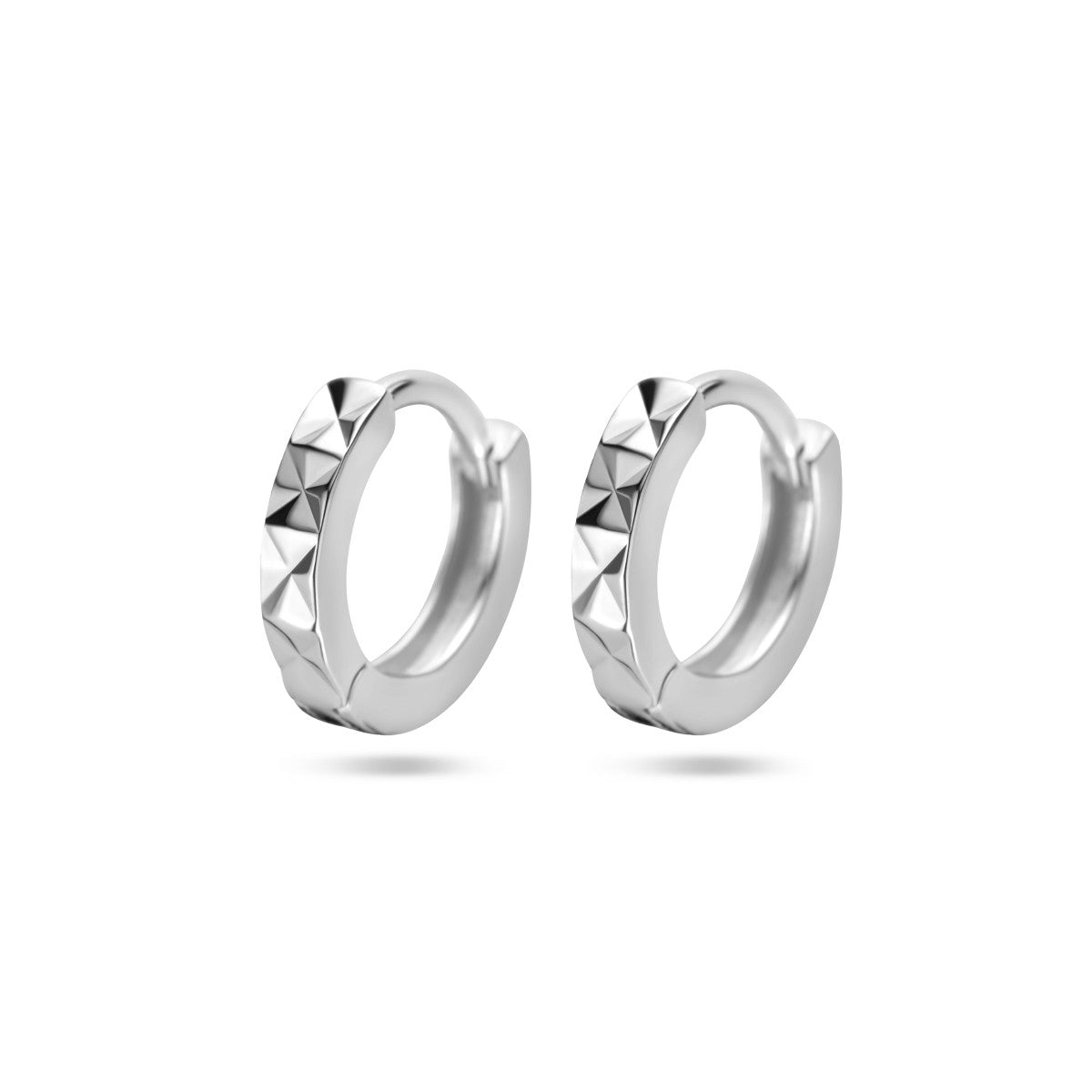Zilver Gerhodineerd Klapoorringen Gediamanteerd 1336317 - PansiteNederland.nl
