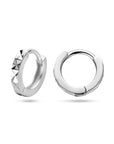 Zilver Gerhodineerd Klapoorringen Gediamanteerd 1336317 - PansiteNederland.nl