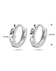 Zilver Gerhodineerd Klapoorringen Gediamanteerd 1336317 - PansiteNederland.nl