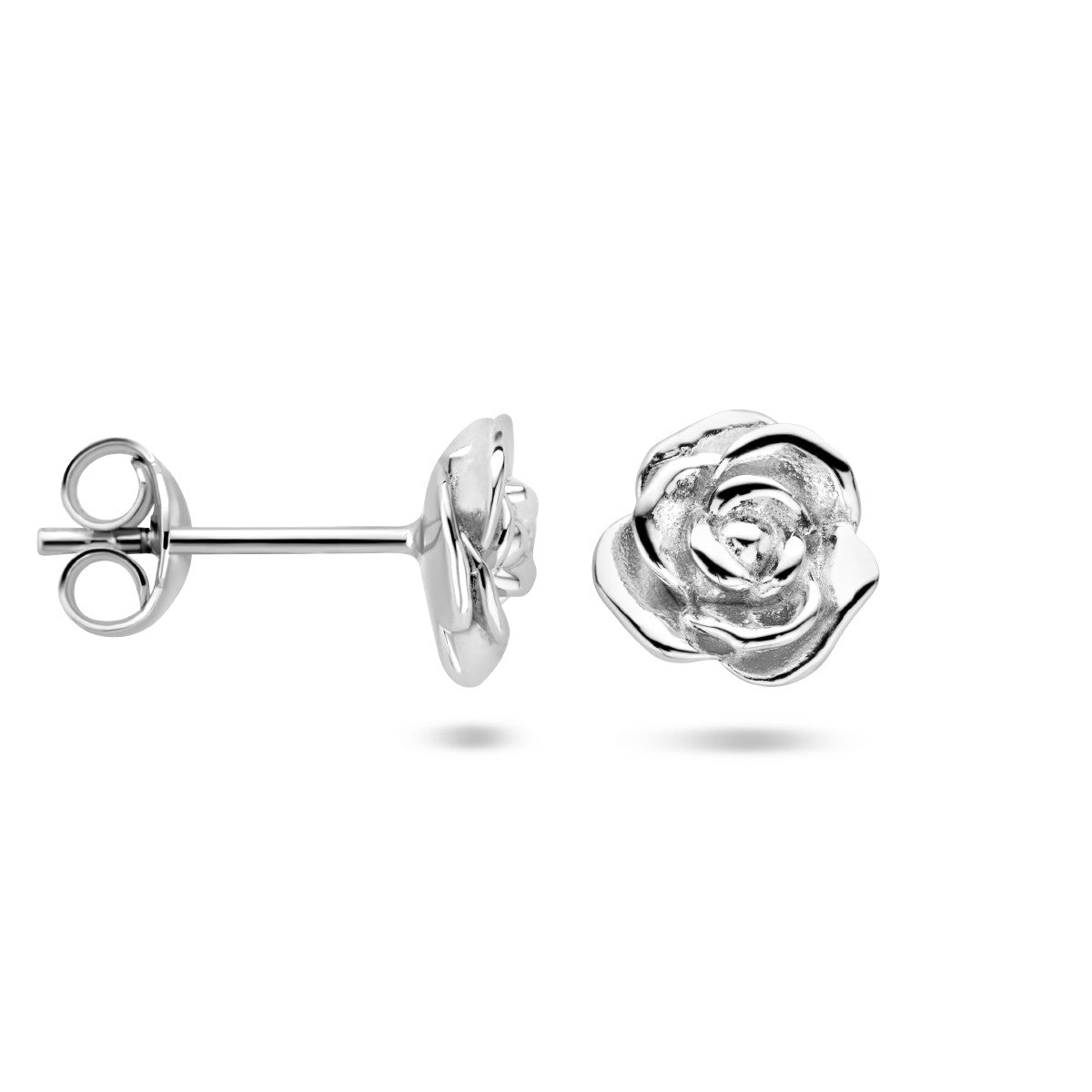 Zilver Gerhodineerd Oorknoppen Roos 1336345 - PansiteNederland.nl