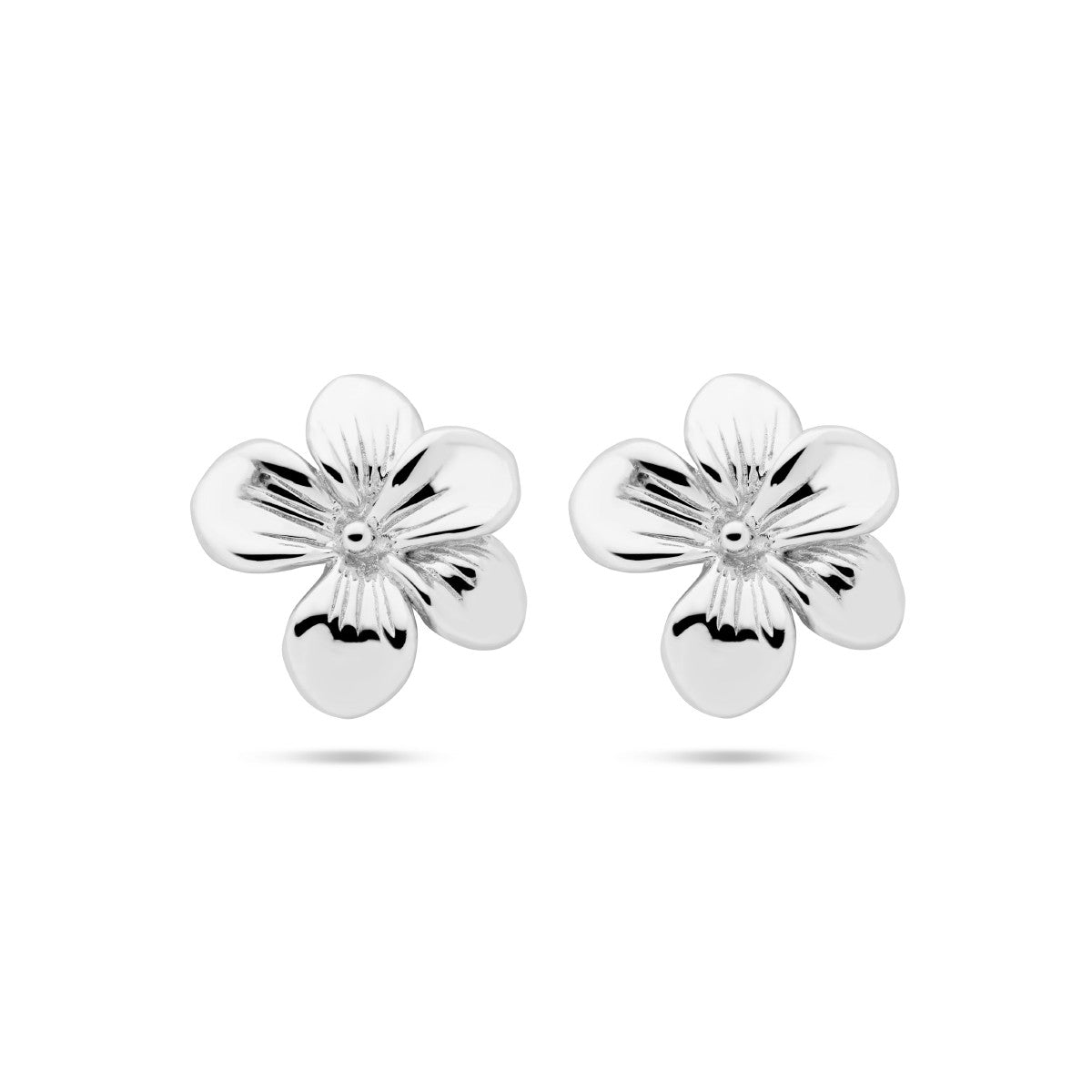 Zilver Gerhodineerd Oorknoppen Viooltje 1336352 - PansiteNederland.nl
