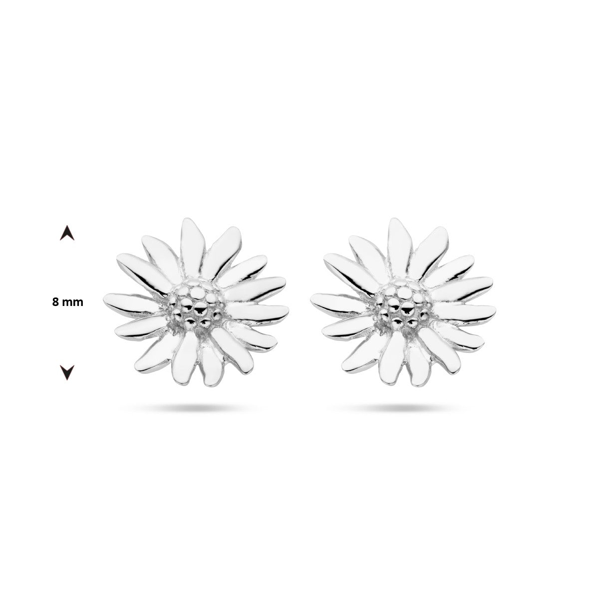 Zilver Gerhodineerd Oorknoppen Madeliefje 1336353 - PansiteNederland.nl