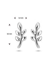 Zilver Gerhodineerd Oorknoppen Blad 1336366 - PansiteNederland.nl