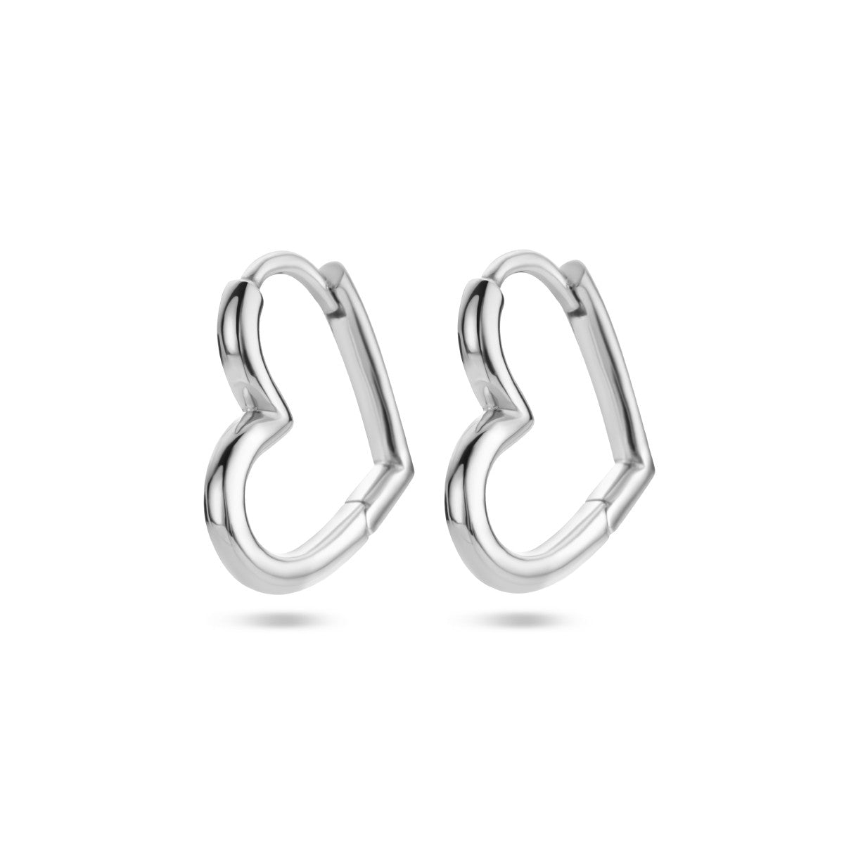 Zilver Gerhodineerd Oorringen Hart 1336368 - PansiteNederland.nl
