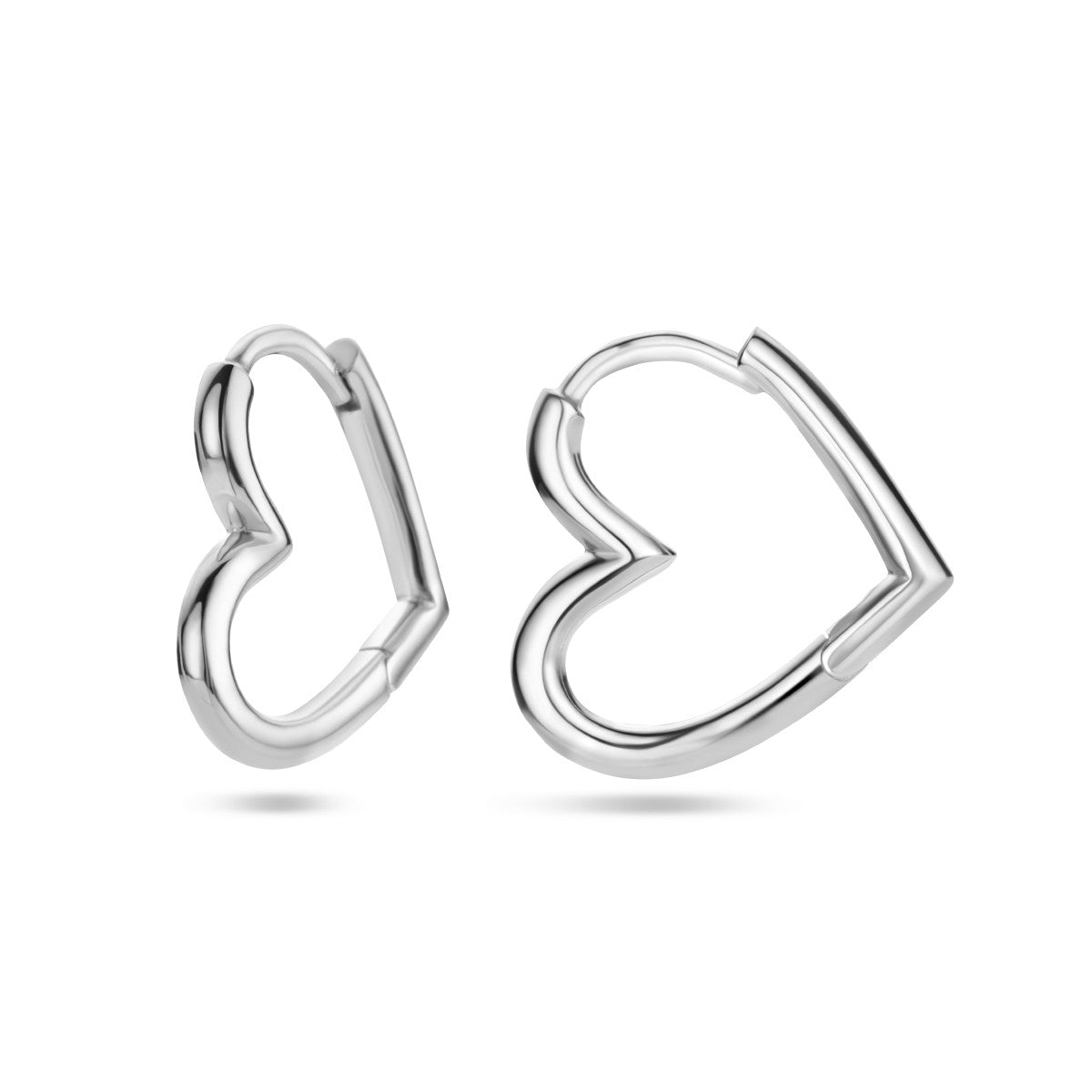 Zilver Gerhodineerd Oorringen Hart 1336368 - PansiteNederland.nl