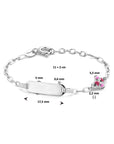 Zilveren graveerarmband klaver plaat 5,0 mm 11 + 2 cm 1336381